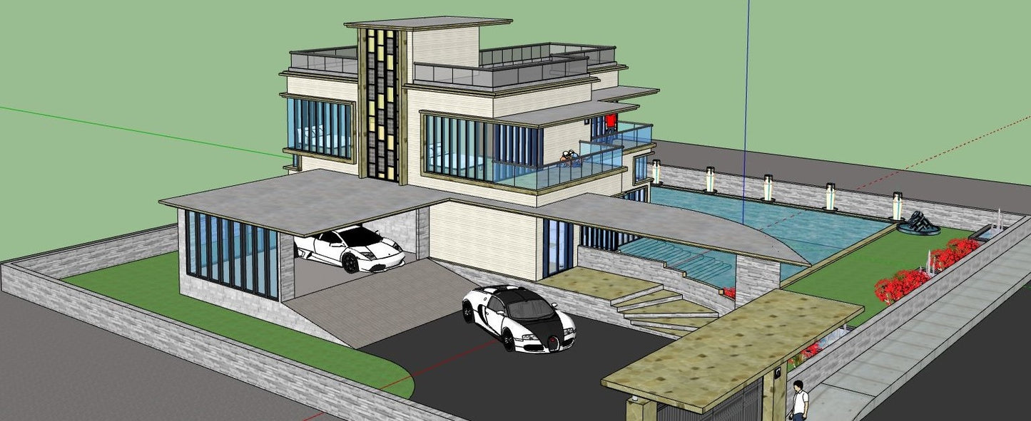 Modelo SketchUp (Vivienda completa)