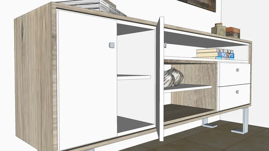 Mobiliario extra por estancia (SketchUp)